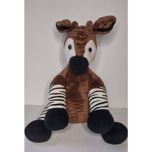 Build A Bear BAB Okapi Plush Zoo Zebra Striped Stuffed Animal 14" 2014 Retired